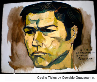 Retrato de Cecilio Tieles realizado por Oswaldo Guayasamín